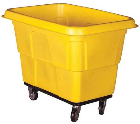 ZORO SELECT Cube Truck, 7/16 cu. yd., 600lb Cap, Yellow 36FL18