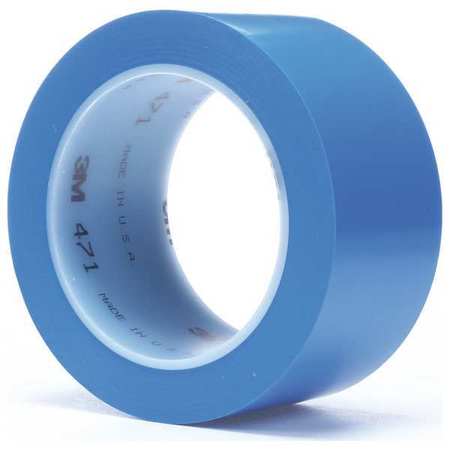3M Vinyl Tape Blue, 2 x 36 yd 5.2 mil, 24 pk. 04308