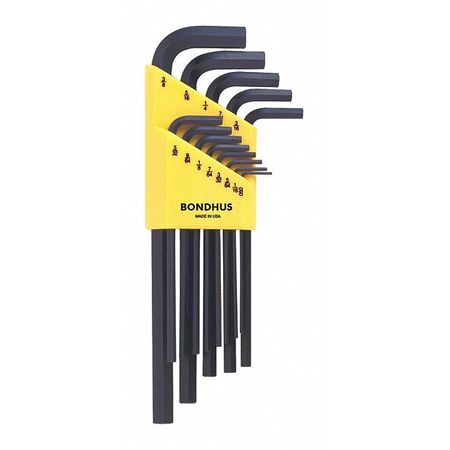 Bondhus 13 Piece SAE L-Shape Hex Key Set, 12137 12137