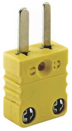 DAYTON Thermocouple Plug, K, Yellow, Miniature 36GK85
