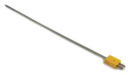 DAYTON Thermocouple Probe, Type K, 24in L, 19 AWG 36GL08