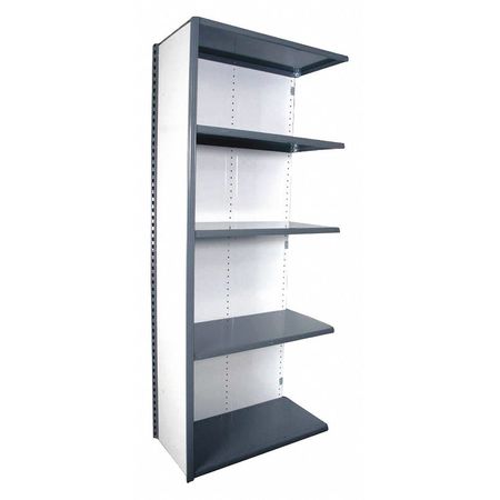 EQUIPTO Metal Shelving, 12"D x 42"W x 84"H, 5 Shelves, Steel 671Y5A-GY