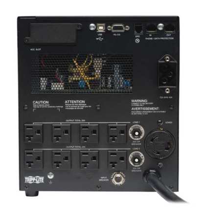 Tripp Lite UPS System, 3 kVA, 9 Outlets, Tower, Out: 100/110/115/120/127V AC , In:100/115/120/127V AC SU3000XLCD