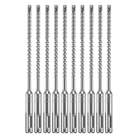 Bosch 4-Cutter Hammer Drill Bit 3/16" x 6-1/2"L, SDS Plus, 10PK HCFC2011B10
