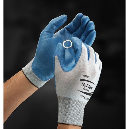 Ansell Cut Resistant Coated Gloves, A2 Cut Level, Polyurethane, 10, 1 PR 11-518V