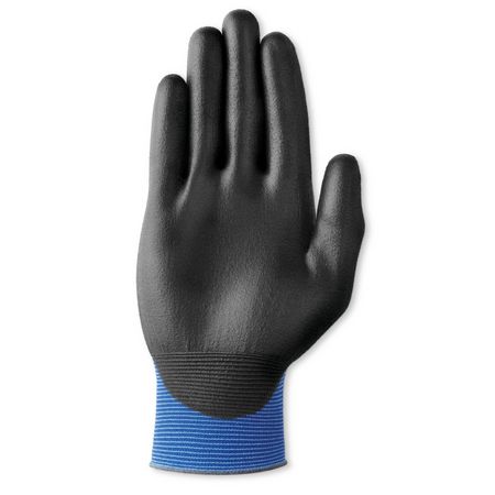 Ansell Polyurethane Coated Gloves, Palm Coverage, Blue, 8, PR 11-618
