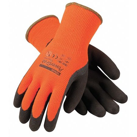 Pip Hi-Vis Cold Protection Coated Gloves, Acrylic Terry Lining, S, 12PK 41-1400/S