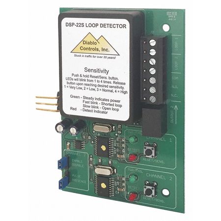 DIABLO CONTROLS Vehicle Detector, -35 deg. to 165 deg. F DSP-22-2