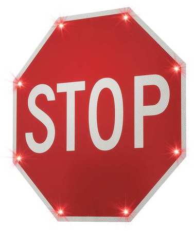 BLINKERSIGNS Blinkersign, R1-1, 24in, Stop, DG3, Red, A/C 2180-C00193