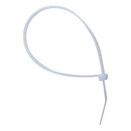 POWER FIRST Heavy Duty Cable Tie, 14-1/2 in L, 0.30 in W, Nylon 6/6, Natural, Indoor Use, 100 Pack 36J165