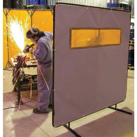 Hi Temp Welding Screen, 6 ft. W, 6 ft., Gray G51-6x6-JS