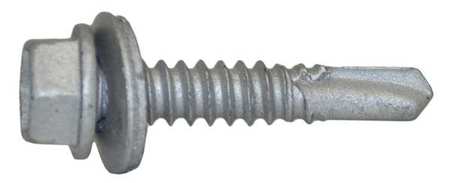 Teks Self-Drilling Screw, 1/4" x 1 1/4 in, Climaseal Steel Hex Head External Hex Drive, 250 PK 1019000