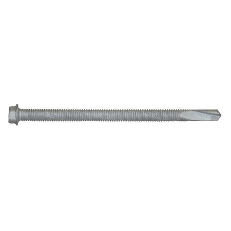 Teks Self-Drilling Screw, 1/4" x 4 in, Climaseal Steel Hex Head External Hex Drive, 50 PK 1075000