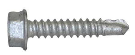 Teks Self-Drilling Screw, #10 x 1 in, Climaseal Steel Hex Head External Hex Drive, 500 PK 1129000