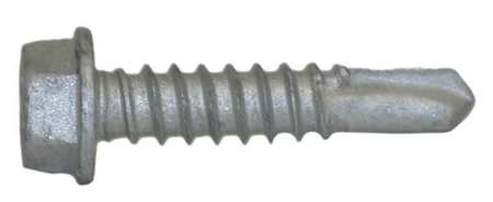 Teks Self-Drilling Screw, #12 x 1 in, Climaseal Steel Hex Head External Hex Drive, 500 PK 1136000