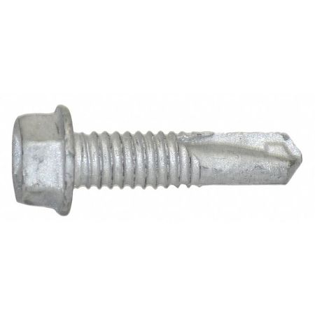 Teks Self-Drilling Screw, #12 x 7/8 in, Climaseal Steel Hex Head External Hex Drive, 500 PK 1088000