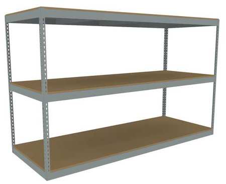 Tennsco Boltless Shelving Unit, 36-5/8"D x 96-5/8"W x 60"H, 3 Shelves, Steel ZLE5-9636S-3D