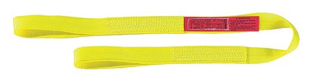 LIFT-ALL Web Sling, Type 3, 24 ft L, 3 in W, Nylon, Yellow EE1803NFX24
