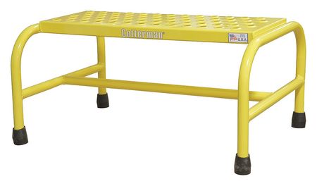 COTTERMAN 1 Step, Steel Step Stand, 450 lb. Load Capacity, Yellow 1001N2626A6E10B1C2P1