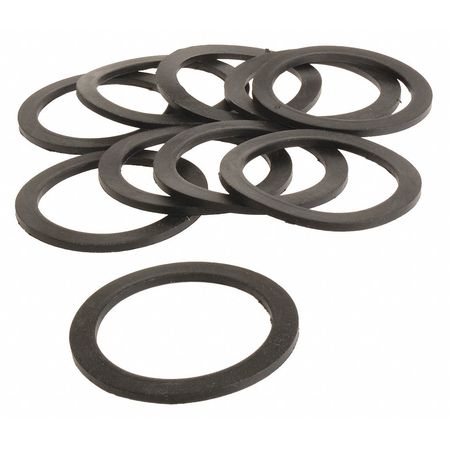 ZORO SELECT Rubb Gasket 3 In. Hose Coupling, PK10 GASK-300-10G