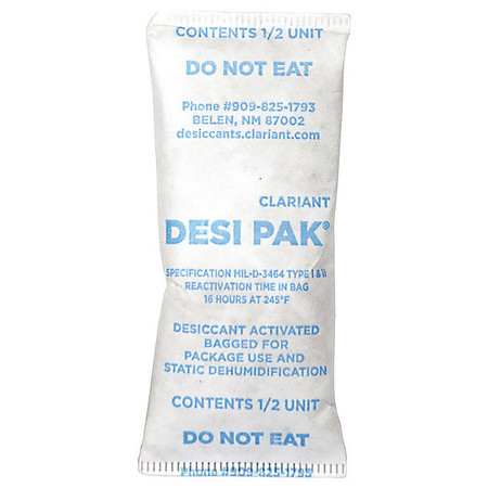 ARMOR SHIELD Desiccant, 3-1/8in. L, 1-1/2in. W, PK550 D1/2UCT