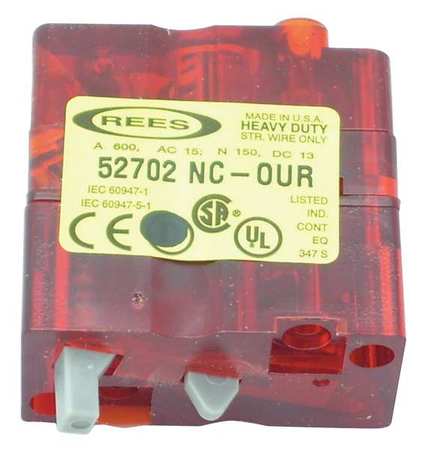 REES Contact Block, 1NC, Rees Switches 52702-000