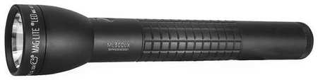 Maglite Black No Led Industrial Handheld Flashlight, Alkaline D, 625 lm ML300LX-S3CC6K