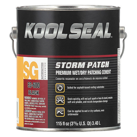 KOOL SEAL Roof Repair, 1 gal, Can, Black KS0083600-16