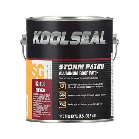 KOOL SEAL Roof Leak Repair, 1 gal, Can, Silver KS0082100-16