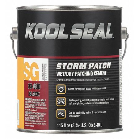 KOOL SEAL Roof Repair, 1 gal, Can, Black KS0083300-16