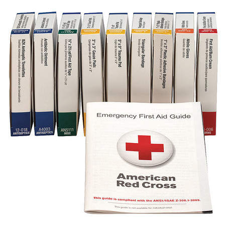 FIRST AID ONLY Unitized First Aid Kit Refill, Cardboard, 10 Person 740010