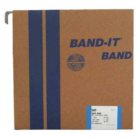 Band-It Giant Band, 201Ss 1X0.044 RL/100Ft G43199