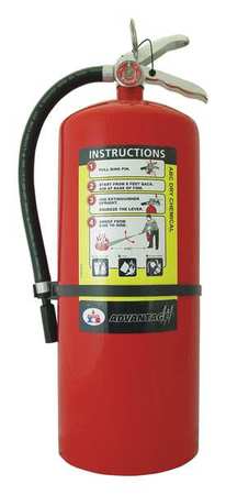 BADGER Fire Extinguisher, 6A:80B:C, Dry Chemical, 18 lb ADV-20