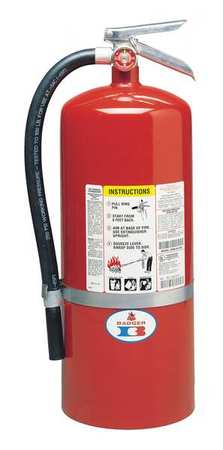 BADGER Fire Extinguisher, 6A:120B:C, Dry Chemical, 20 lb 20-MB-6H