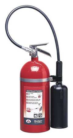 Badger Fire Extinguisher, 10B:C, Carbon Dioxide, 10 lb B10V