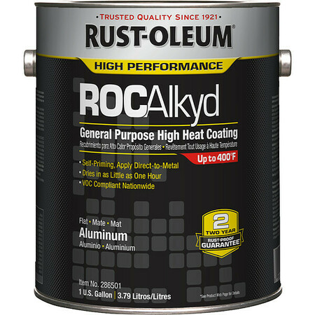 Rust-Oleum Heat Resistant Coating, 1gal 286501