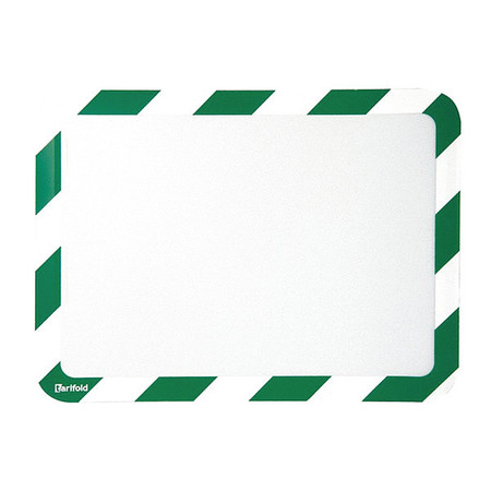 TARIFOLD Sign Holder, Green/White, 1/8 in. H, PK2 P194995