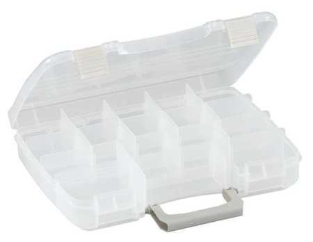 PLANO Adjustable Compartment Box with 5 to 17 compartments, Plastic, 2 1/4 in H x 8-1/2 in W 3860-01