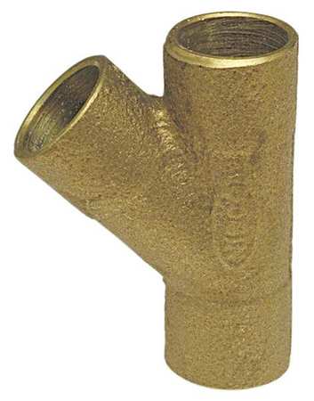 NIBCO Wye, 45, Cast Bronze, C x C x C, 1 In 749 1