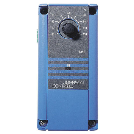 JOHNSON CONTROLS Electronic Temperature Control, Open/Close on Rise, SPDT, 120/240VAC A350AA-2C