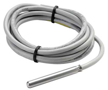 JOHNSON CONTROLS Temperature Sensor, Shielded PVC Cable, Gray A99BA-200C