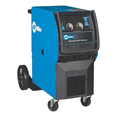 Miller Electric MIG Welder, Millermatic 350P Aluminum, Single; Three, 208/240/480V AC, 25 to 400A DC, 60 % 907474
