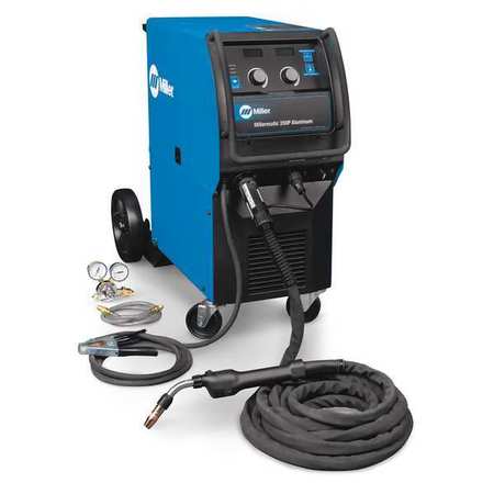 Miller Electric MIG Welder, Millermatic 350P Aluminum, Single; Three, 208/240/480V AC, 25 to 400A DC, 60 % 951454