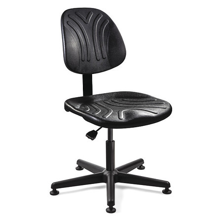 BEVCO Polyurethane Desk Chair, 15" to 20", No Arms, Black 7000D