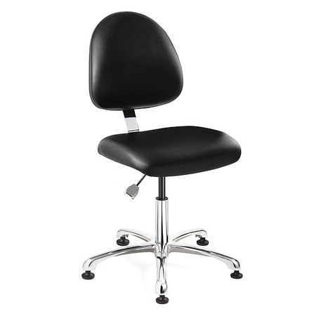 BEVCO Vinyl Desk Chair, 15-1/2" to 21", No Arms, Black 9050M-S-BKV