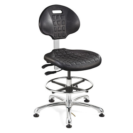 Bevco Task Chair, 20-1/2" to 30-1/2", Black 7551E