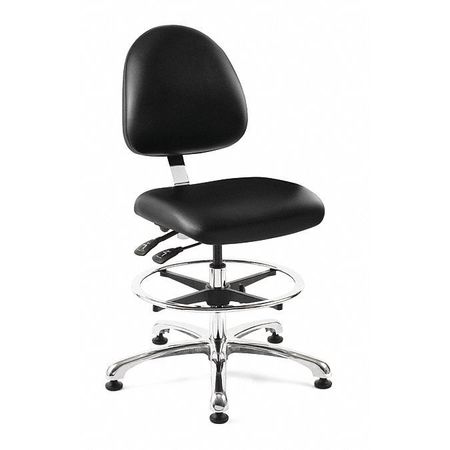 BEVCO Vinyl Task Chair, 19" to 26-1/2", No Arms, Black 9351M-S-BKV