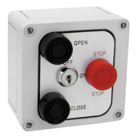 AMERICAN GARAGE DOOR SUPPLY Control Station, 3 Buttons, Nema 4X 3B4XL