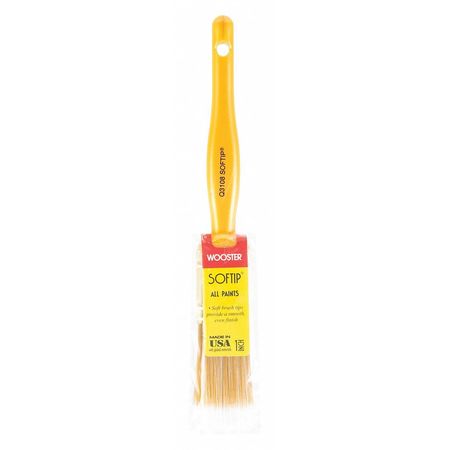 Wooster 1" Trim/Wall Paint Brush, Synthetic Bristle, Plastic Handle Q3108-1