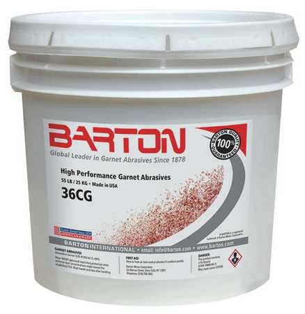 BARTON Blast Media, Garnet, 36 Grit, 55 lb. 30365823